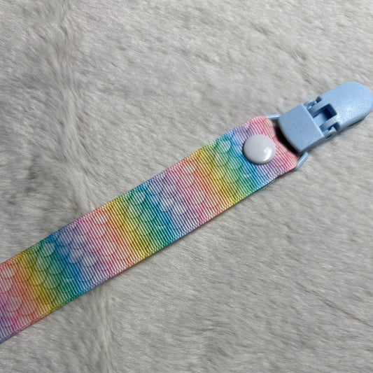 Rainbow Scales Adult Pacifier Clip