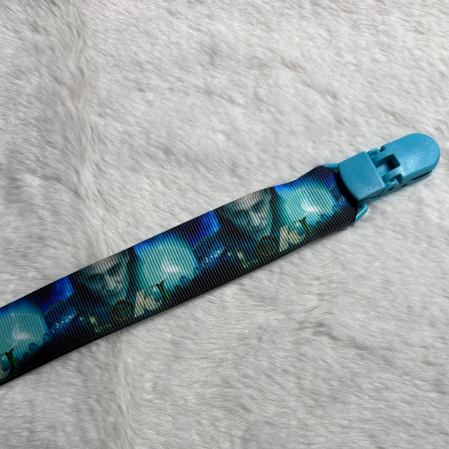 Blue Loki Adult Pacifier Clip