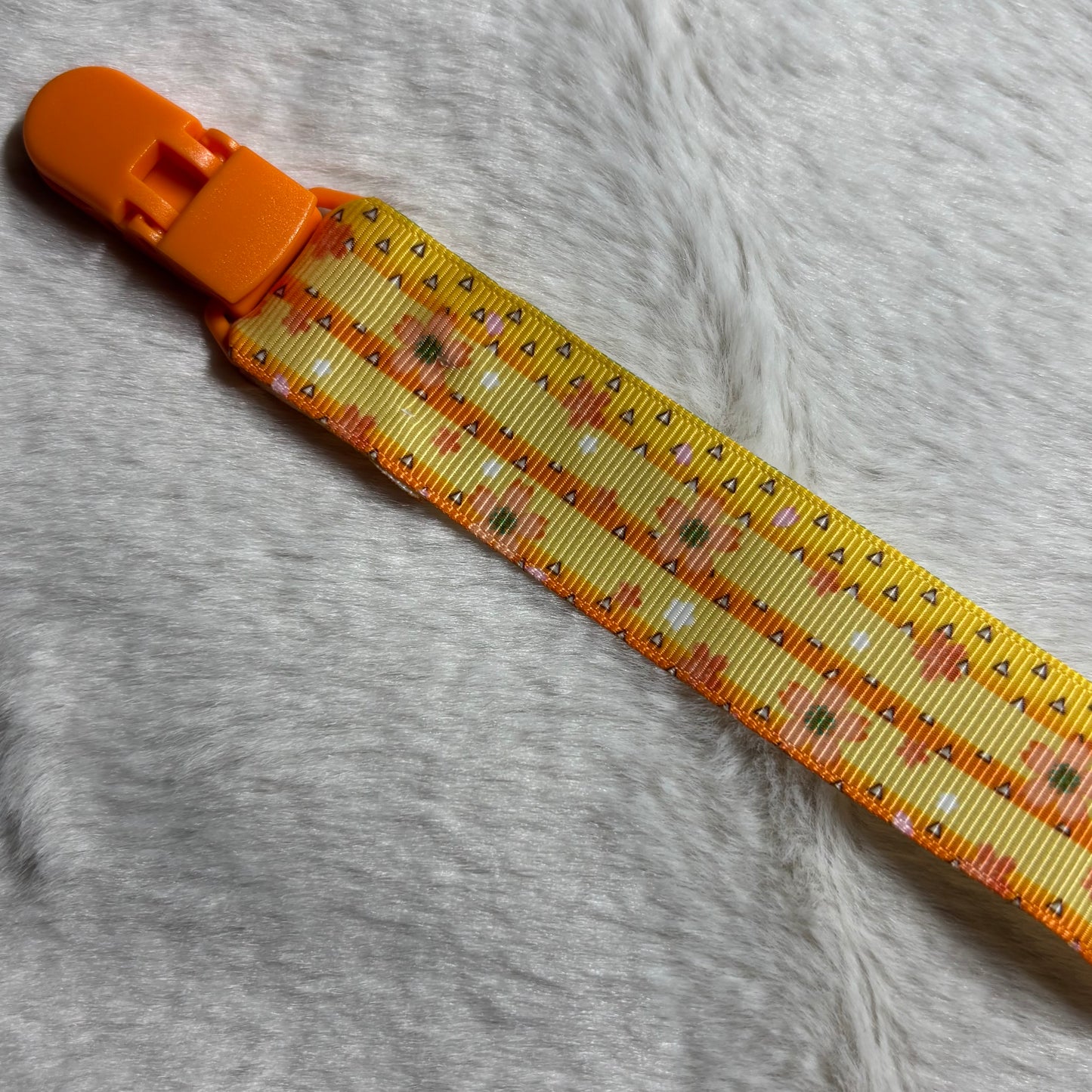 Zenitsu Flower Pattern Adult Pacifier Clip