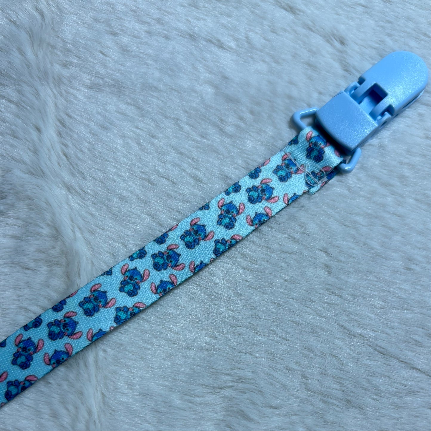 Pastel Blue Stitch Adult Pacifier Clip