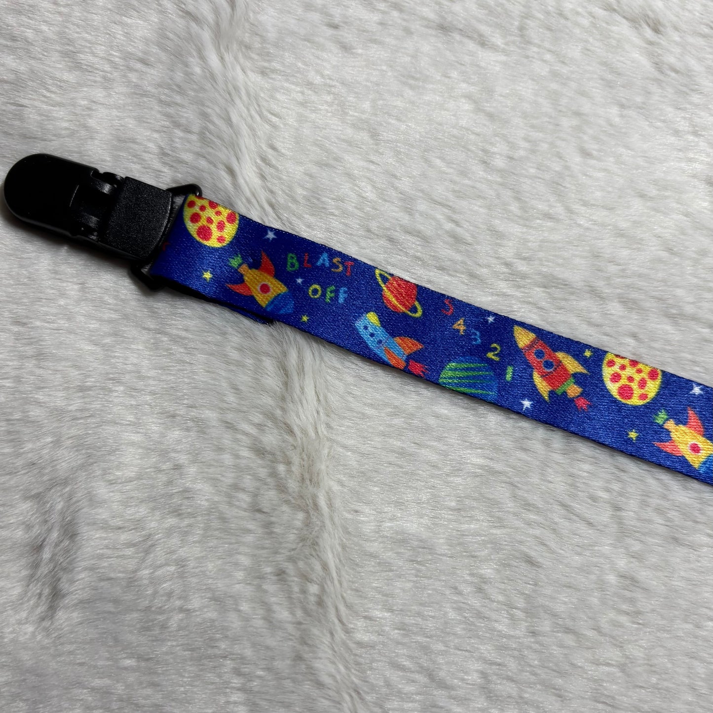 Space Adult Pacifier Clip