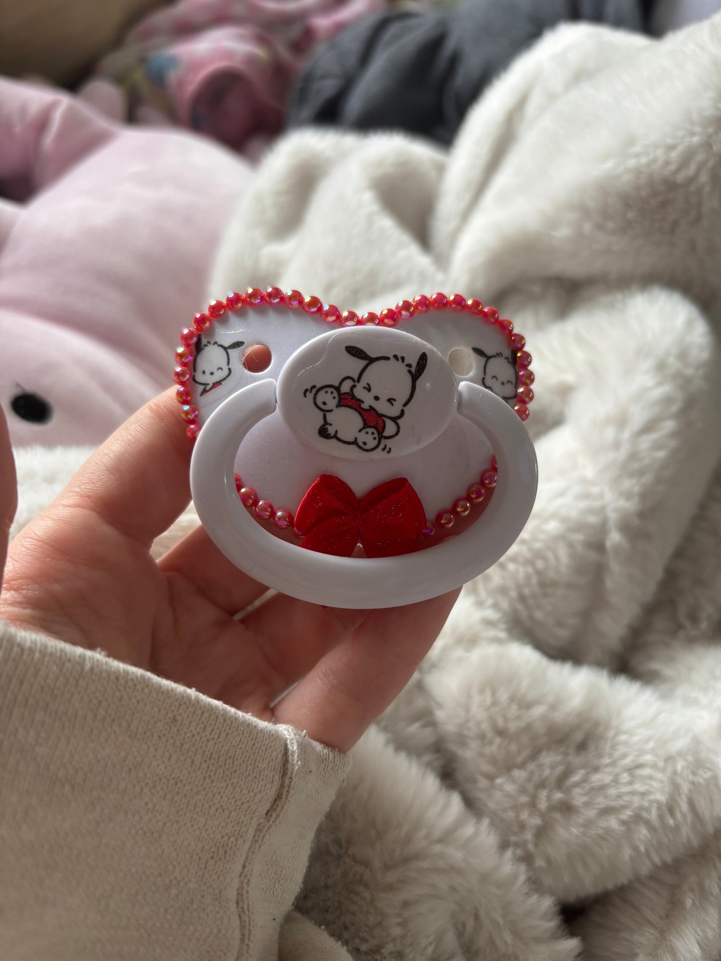 Pochacco Sticker Adult Pacifier by @thelittleswitchshoppe