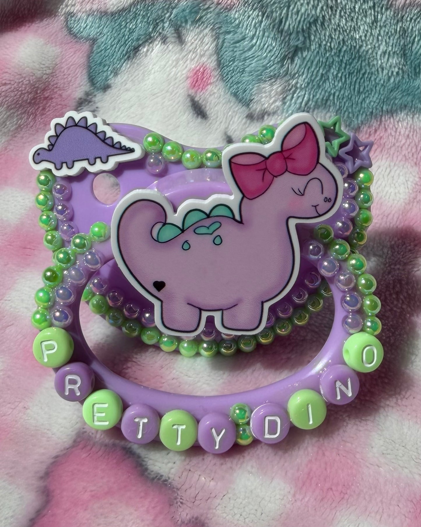 “Pretty Dino ” Adult Pacifier
