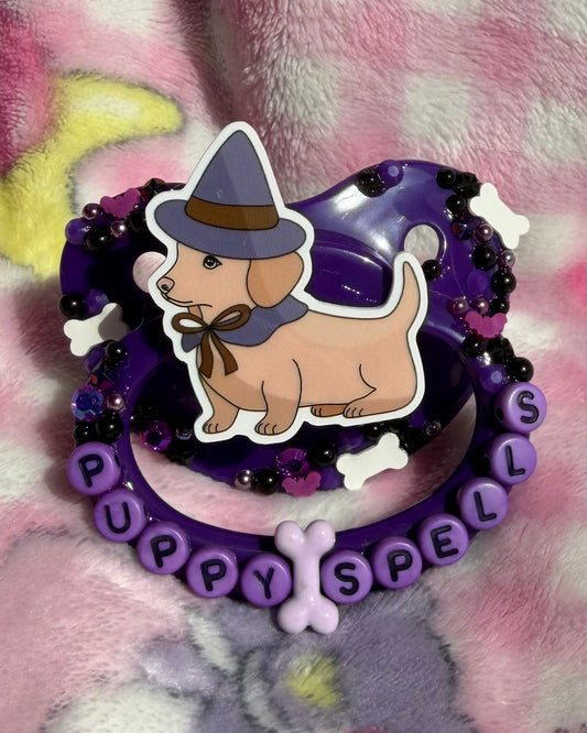 “Puppy Spells” Adult Pacifier