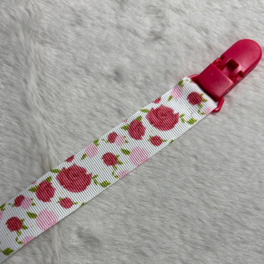 Roses Adult Pacifier Clip