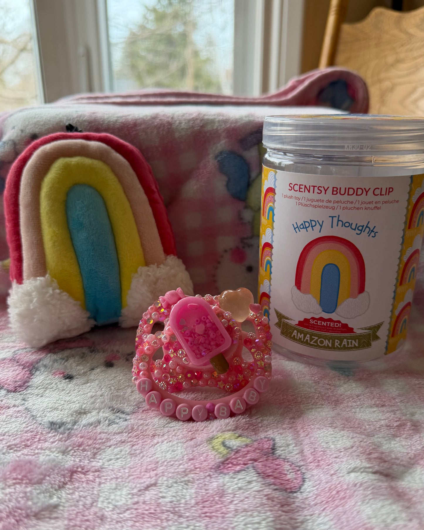 “Happy Baby” Scentsy Buddy Clip & Adult Pacifier Bundle