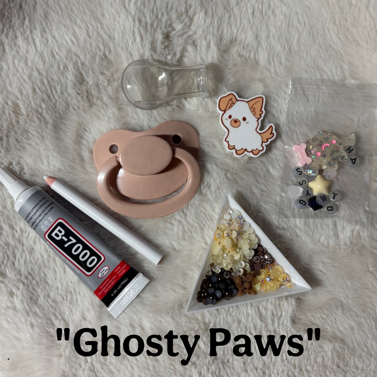 “Ghosty Paws” Adult Pacifier DIY Kit