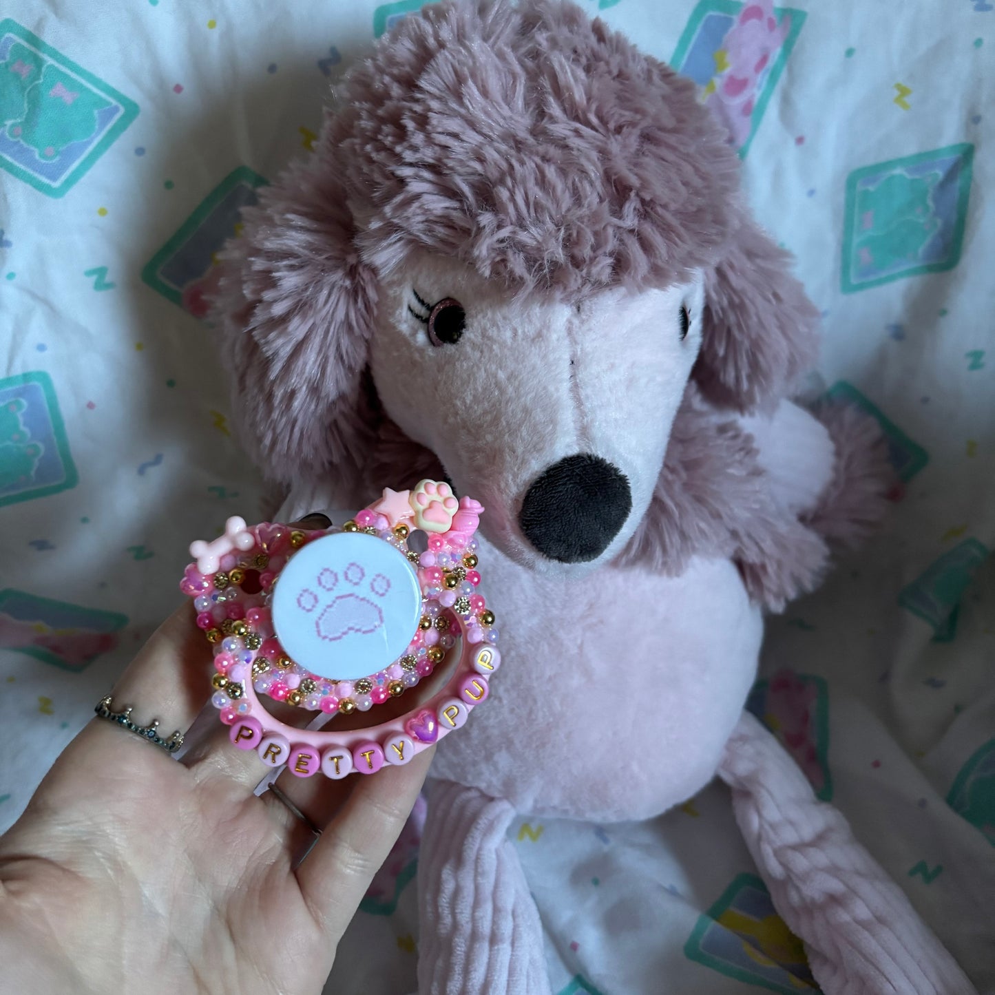 Pretty Pup Plush & Adult Pacifier Bundle
